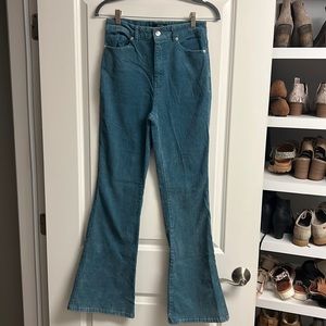 Forever 21 Corduroy Blue Flare Jeans